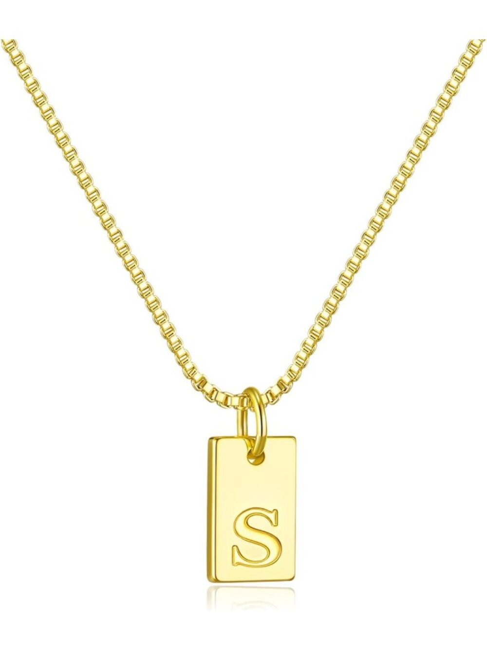 Personalized 14K Gold Plated Initial Necklace for Women | Dainty Waterproof